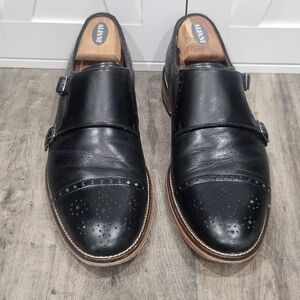 Johnston & Murphy Black Leather Oxfords